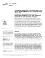 Piloting the feasibility of a population-based joint TB-HIV survey in KwaZulu-Natal Province, South Africa, 2019