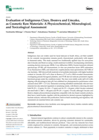 Evaluation of indigenous clays, Ibomvu and Umcako, as cosmetic raw materials: A physicochemical, mineralogical, and toxicological assessment
