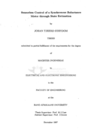 Sensorless control of a synchronous reluctance motor through state estimation