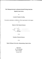 The paleoproterozoic carbonate-hosted Pering lead-zinc deposit, South Africa