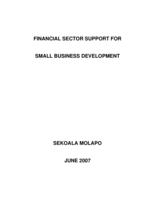 Financial sector support for small business development