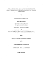 Pupil participation as an aspect of co-operative ability : implication for the management of teacher competence