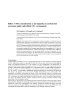 Effect of SO2 concentration as an impurity on carbon steel corrosion under subcritical CO2 environment