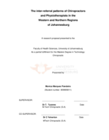 The inter-referral patterns of chiropractors and physiotherapists in the Western and Northern regions of Johannesburg
