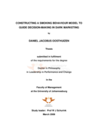 Constructing a smoking behaviour model to guide decision-making in dark marketing