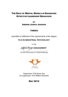 The role of mental models in enhancing effective leadership behaviour