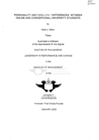 Personality and cognitive differences between online and conventional university students