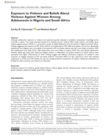 Exposure to violence and beliefs about violence against women among adolescents in Nigeria and South Africa
