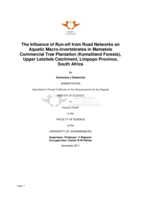 The influence of run-off from road networks on aquatic macro-invertebrates in Mamatole commercial tree plantation (Komatiland Forests), Upper Letsitele Catchment, Limpopo Province, South Africa