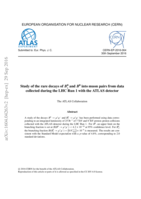 Study of the rare decays of B0s and B0 into muon pairs from data collected during the LHC Run 1 with the ATLAS detector