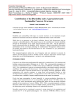 Contribution of the Durability Index Approach towards Sustainable Concrete Structures