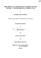 Rhythm as an archetypal element of the psyche : a transpersonal perspective