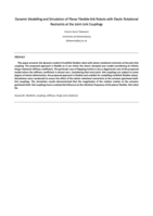 Dynamic modelling and simulation of planar flexible‐link robots with elastic rotational restraints at the joint‐link couplings
