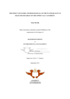 The effect of floods and high rainfall on the water quality in selected sub-areas of the upper Vaal Catchment