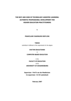 The why and how of technology-assisted learning: authentic professional development for higher education practitioners