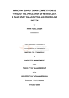 Improving supply chain competitiveness through the application of technology : a case study on a routing and scheduling system