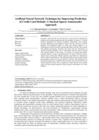 Artificial neural network technique for improving prediction of credit card default : a stacked sparse autoencoder approach