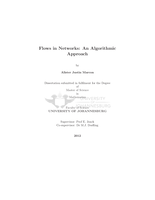 Flows in networks : an algorithmic approach
