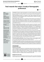 Total rewards that retain : A study of demographic preferences