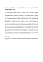 Selected factors affecting the adoption of Internet banking among Generation Y customers in South Africa
