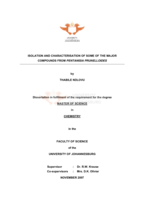 Isolation and characterisation of some of the major compounds from Pentanisia prunelloides