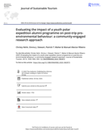 Evaluating the impact of a youth polar expedition alumni programme on post-trip proenvironmental behaviour : a community-engaged research approach