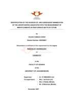 Identification of the sources of, and subsequent minimization of the uncertainties associated with the  measurement of minor elements in PGM furnace matte by ICP-MS