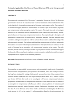 Testing the applicability of the Theory of Planned Behaviour (TPB) on the entrepreneurial intentions of youth in Botswana