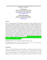 An interrogation of democratic governance and youth participation in Nigeria from an elite theory perspective