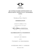 Quantile based estimation of treatment effects in censored data