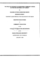 The role of guidance in addressing community issues in Etwatwa informal settlement