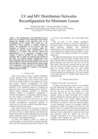 LV and MV distribution networks reconfiguration for minimum losses