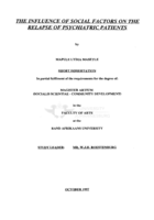 The influence of social factors on the relapse of psychiatric patients.