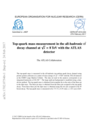 Top-quark mass measurement in the all-hadronic tt¯ decay channel at √s = 8 TeV with the ATLAS detector