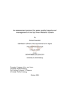 An assessment protocol for water quality integrity and management of the Nyl River wetland system