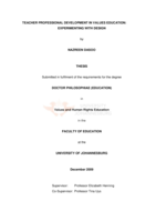 Teacher professional development in values education: experimenting with design