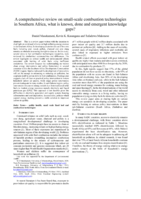 A comprehensive review on small-scale combustion technologies in Southern Africa, what is known, done and emergent knowledge gaps?