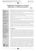 Engagement of employees in a research organisation : a relational perspective