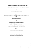 'n Werkseminaar vir die ontwikkeling van inklusiewe gesindhede by laerskoolopvoeders