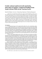 Gender and perception towards marketing innovation acceptance : empirical Findings from South African SMEs in the Tourism Sector