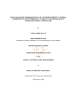 How can online communication aid the development of global citizenship in the intermediate phase of the revised South African national curriculum.