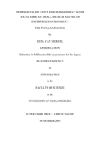 Information security risk management in the South African small, medium and micro enterprise environment