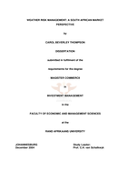 Weather risk management: a South African market perspective.