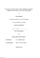 The elastic and inelastic lateral torsional buckling strength of hot rolled type 3CR12 steel beams