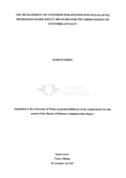 The development of customer perceptions into multi-level regression-based impact measures for the improvement of customer loyalty