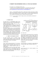 Current transformer used as a voltage source