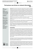 The business case thrives on relevant information