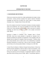 A preparation programme for learners of the diploma in  medical and surgical nursing sciences: critical care (general)