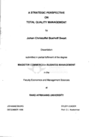 A strategic perspective on total quality management