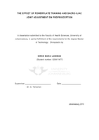 The effect of powerplate training and sacro-iliac joint adjustment on proprioception